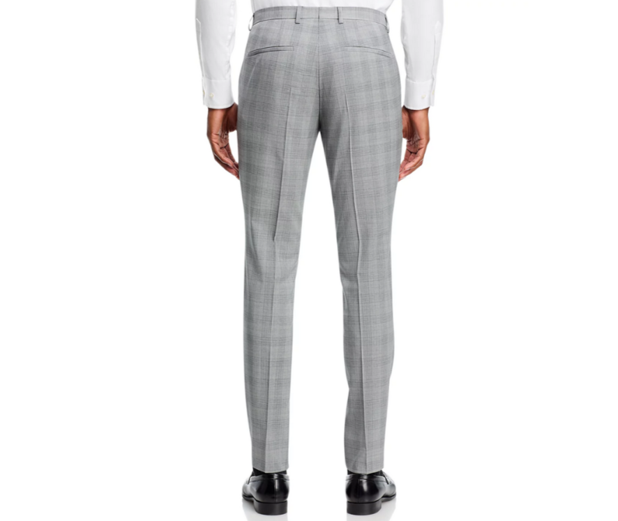 HUGO Hesten Plaid Wool Extra Slim Fit Suit Pants MSRP $198