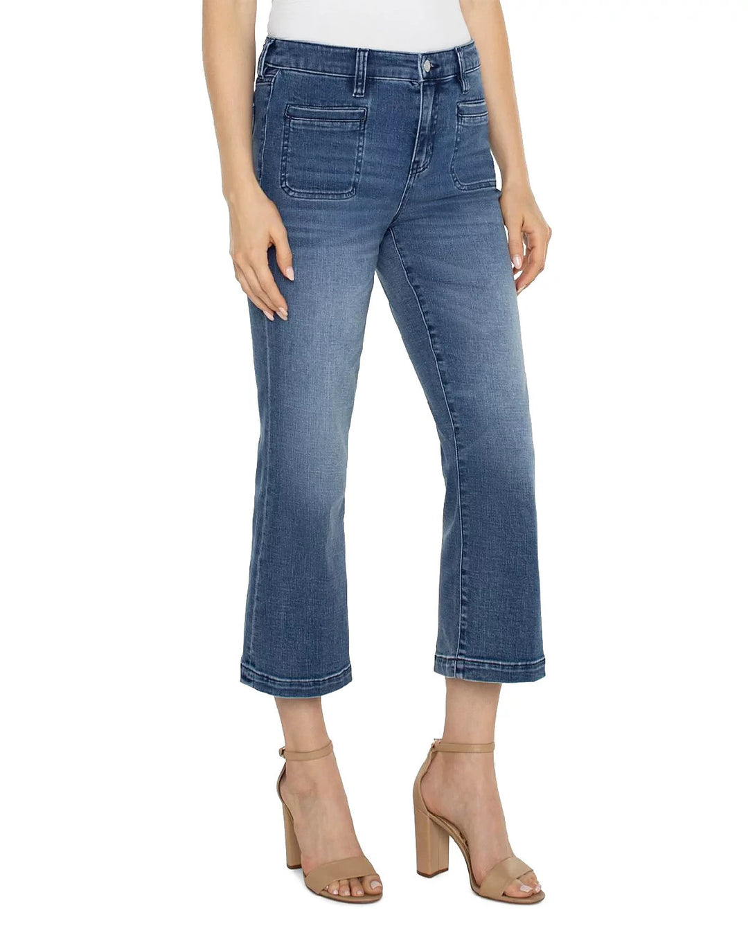 Liverpool Los Angeles Hannah Flared Crop Jeans