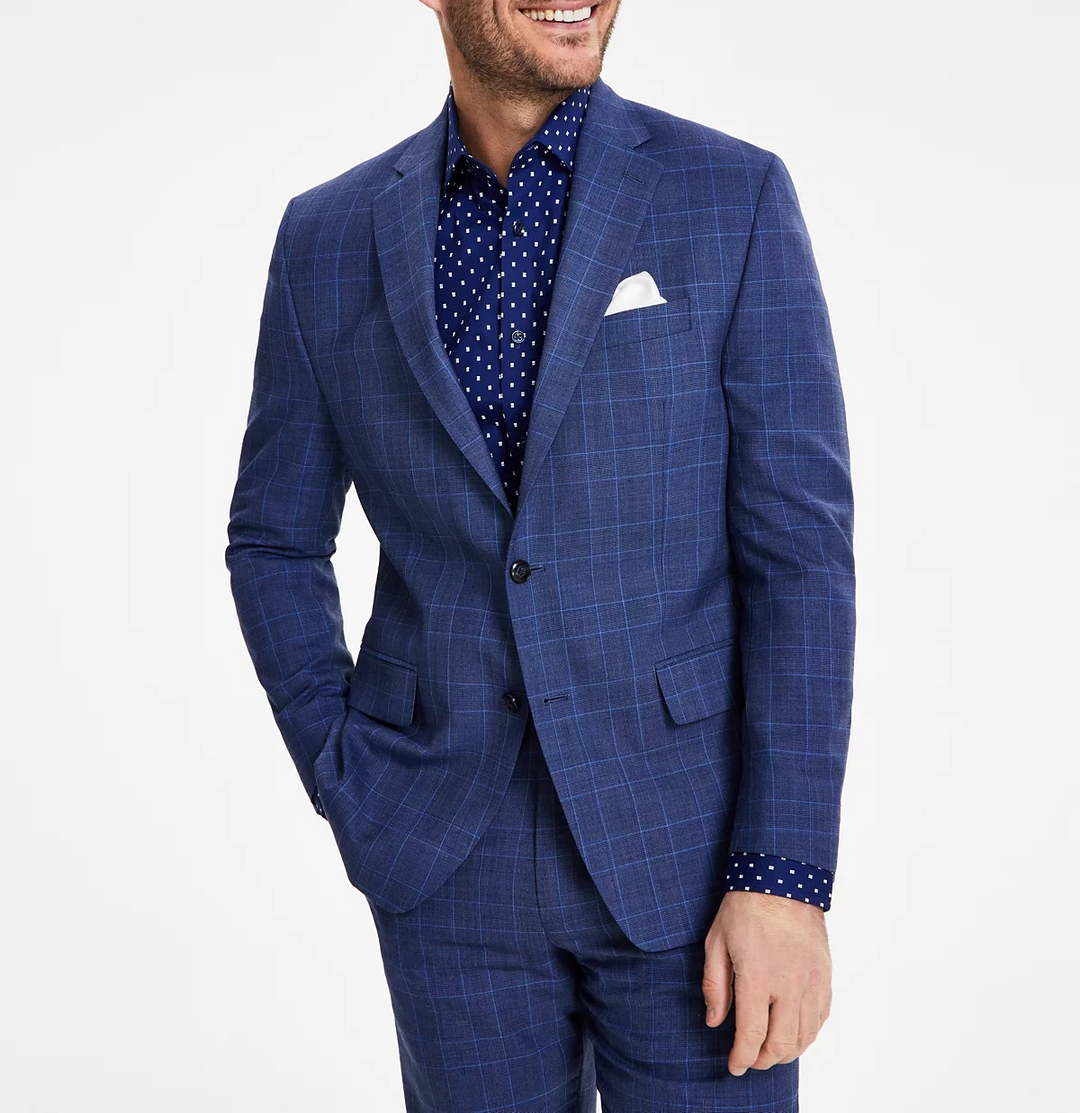 Michael Kors Men's Classic-Fit Stretch Wool-Blend Suit Jacket MSRP $450