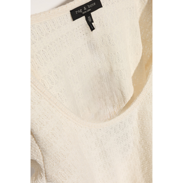 Rag & Bone Julia Textured Scoop Neck T-Shirt MSRP $148