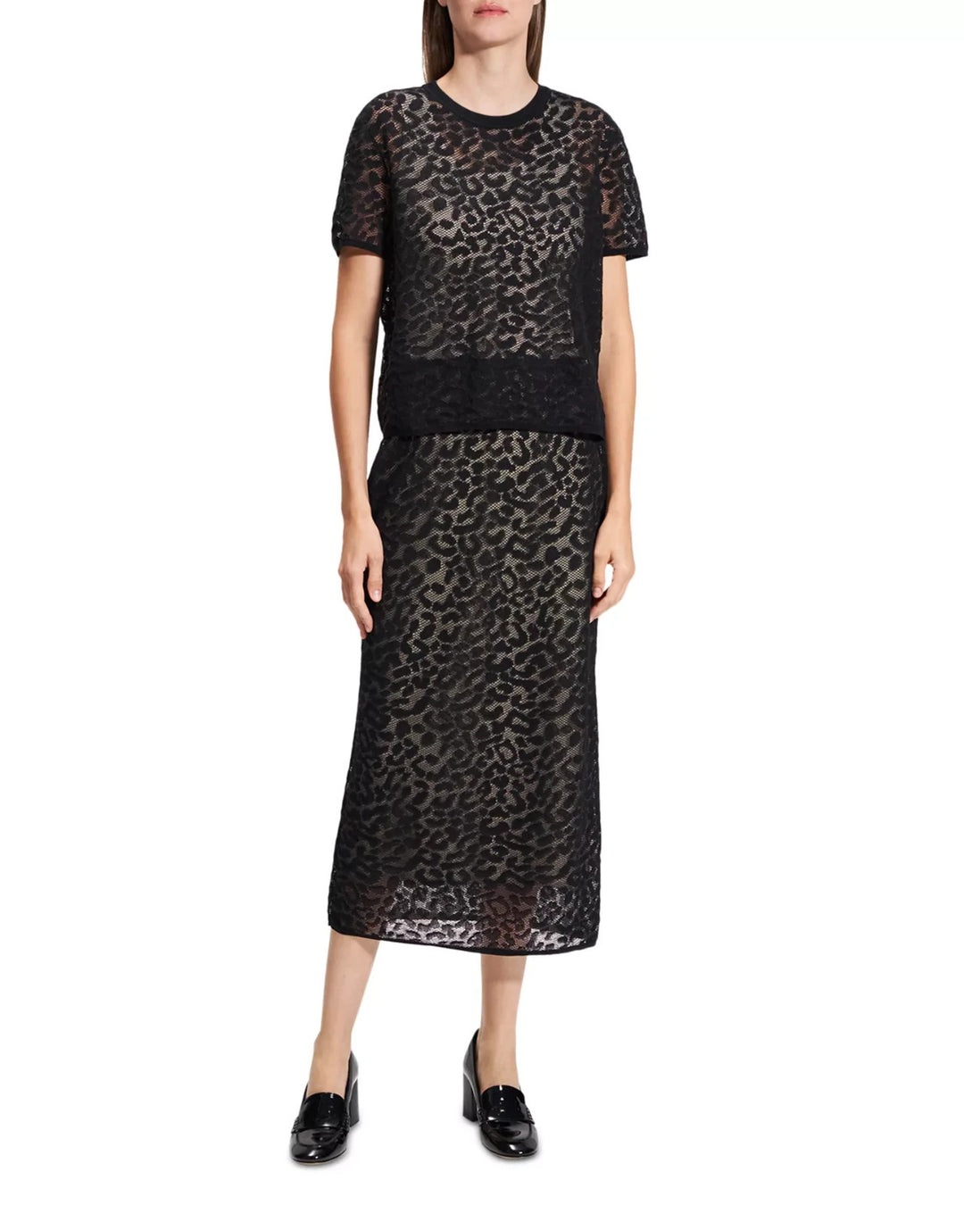 Theory Bleecker Lace Tee MSRP $325