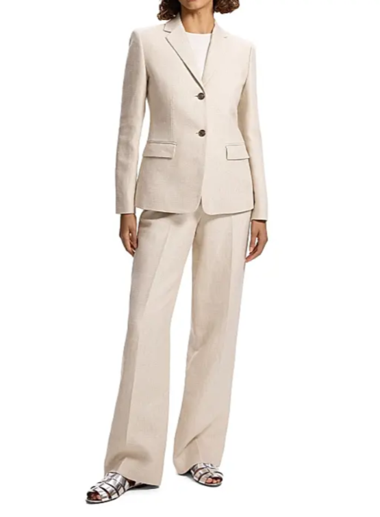 Theory Linen Slim Two Button Blazer MSRP $495