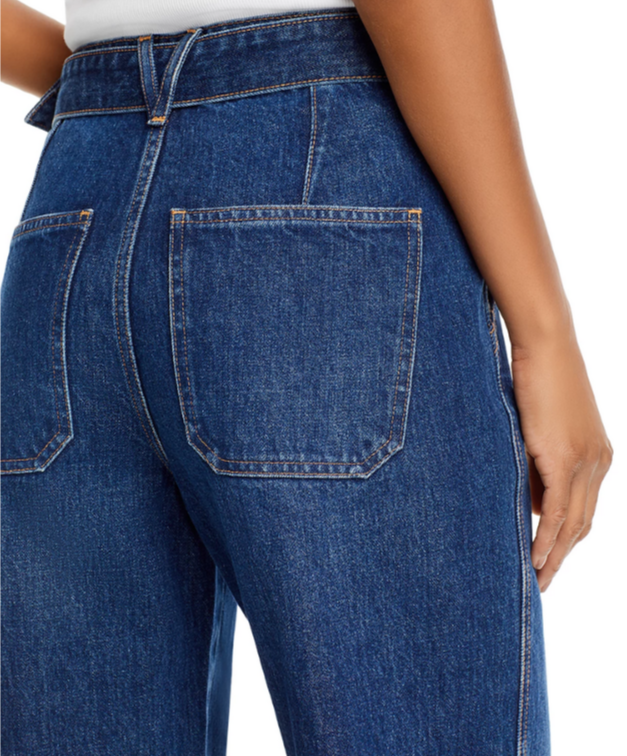 Veronica Beard Taylor High Rise Wide Leg Jeans MSRP $328