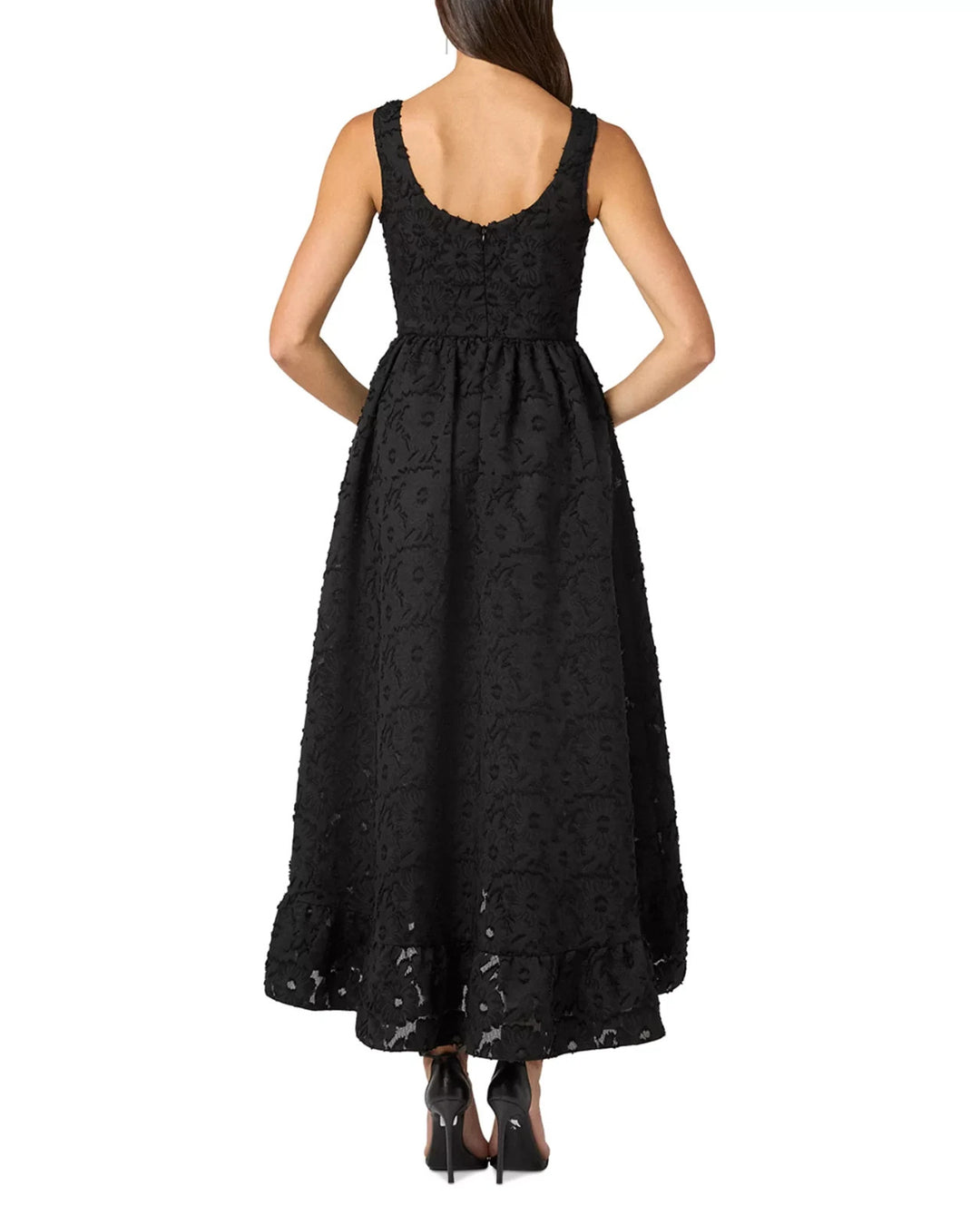 Shoshanna Textured High Low Maxi Dress MSRP $598