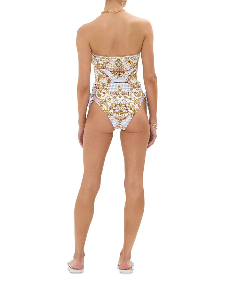 Camilla Eyelet Tie One Piece Swimsuit MSRP $520