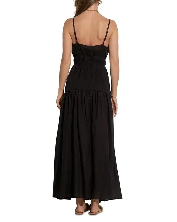 Elan Spaghetti Strap Maxi Swim Cover-up Dress MSRP $87