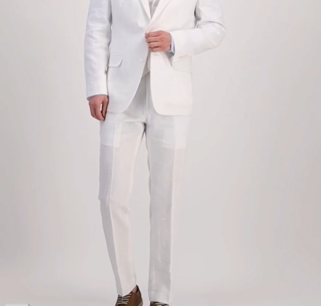 Tommy Hilfiger Modern Fit Flex Stretch Linen Suit Pants MSRP $135