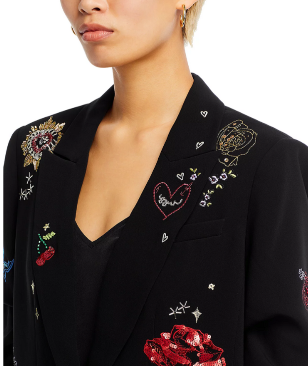 Cinq à Sept Daydream Doodles Embroidered Blazer MSRP $695