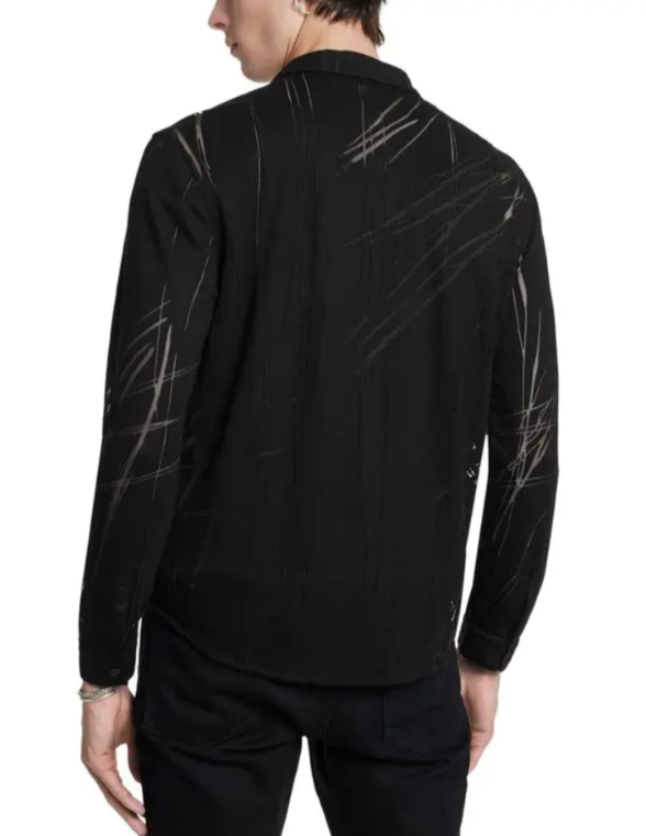 John Varvatos Phoenix Printed Button Front Shirt MSRP $228