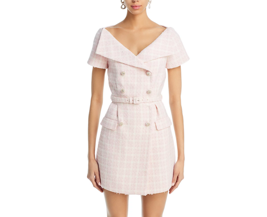 Self-Portrait Boucle Mini Dress MSRP $555
