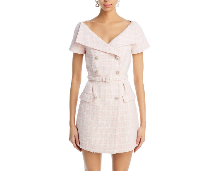 Self-Portrait Boucle Mini Dress MSRP $555
