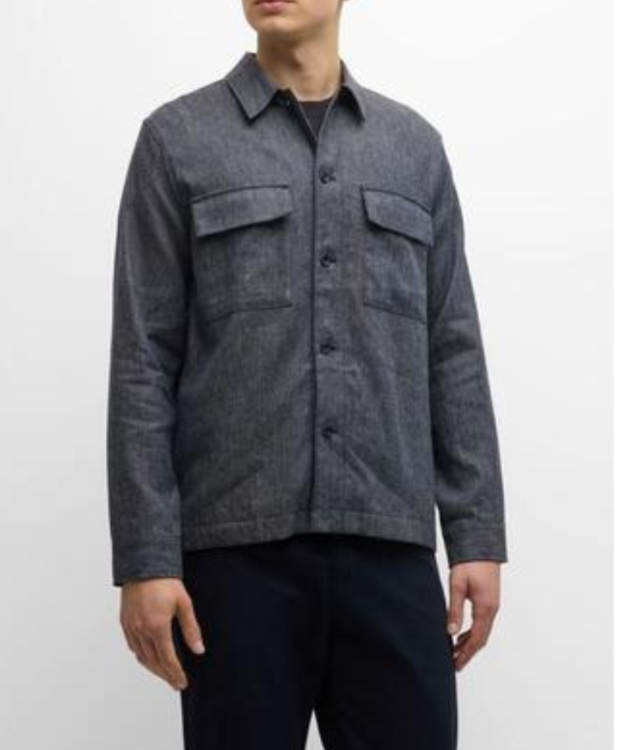 Vince Linen Twill Shirt Jacket MSRP $395