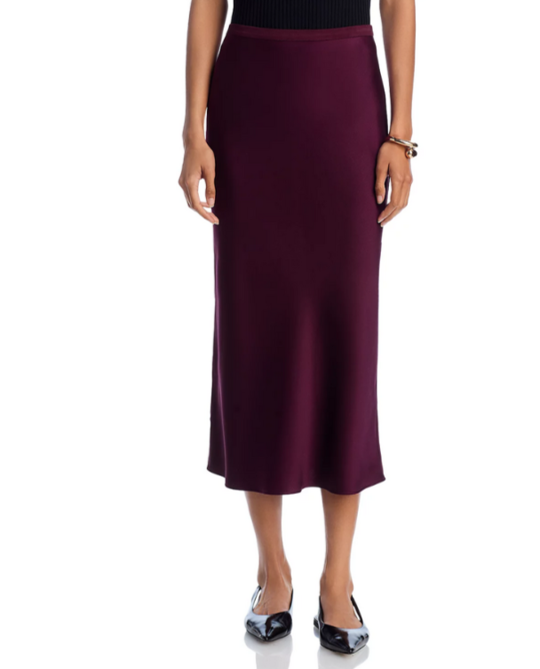 Anine Bing Silk Midi Skirt MSRP $300