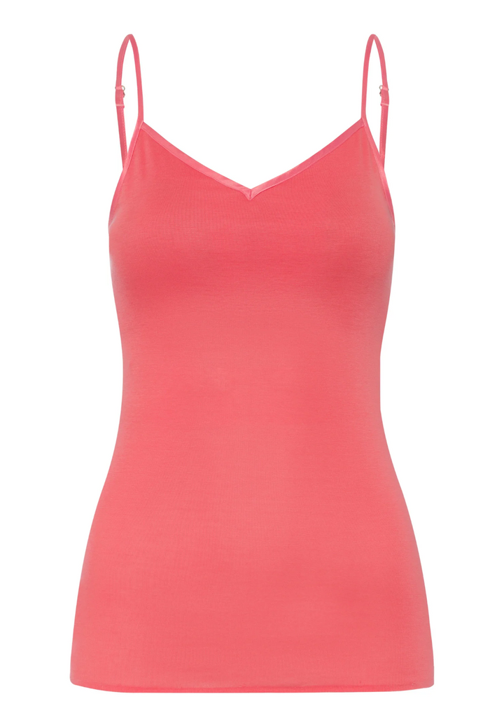Hanro Women's Cotton Seamless V Neck Camisole MSRP $75