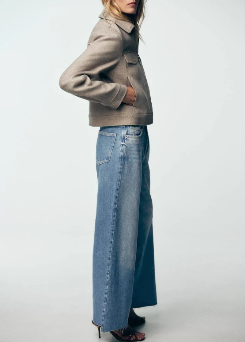 Zara Cropped Zip-Front Jacket MSRP $79