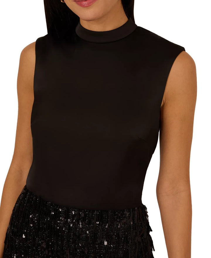 Adrianna Women's Sequinned-Fringe Mini Dress MSRP $195
