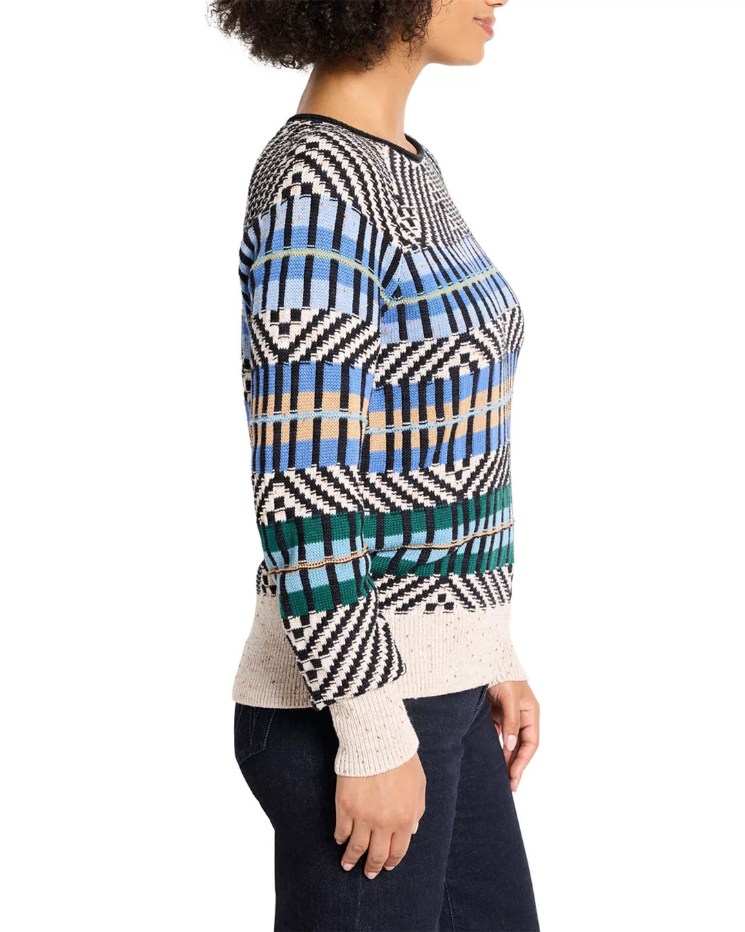 NIC+ZOE Graphic Stripe Sweater MSRP $168
