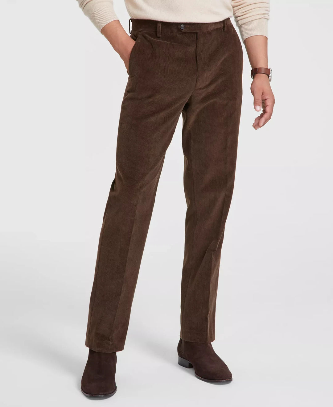 Tommy Hilfiger Men's Modern-Fit Solid Corduroy Pants MSRP $95