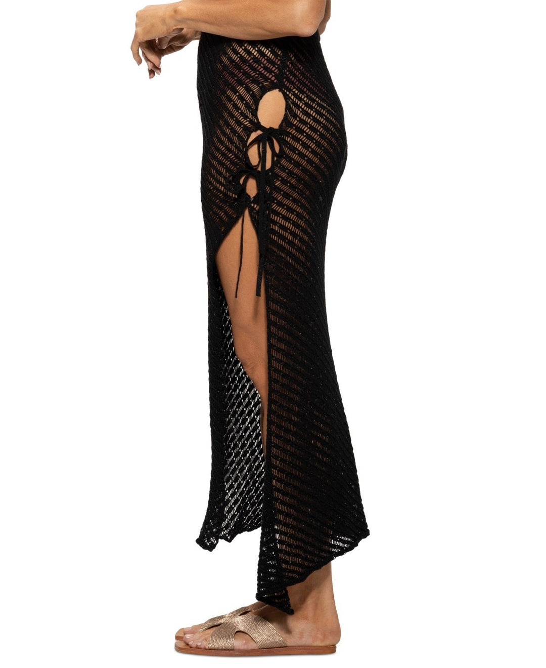 Dotti Crochet Side-Tie Cover-up Maxi Skirt  MSRP $78