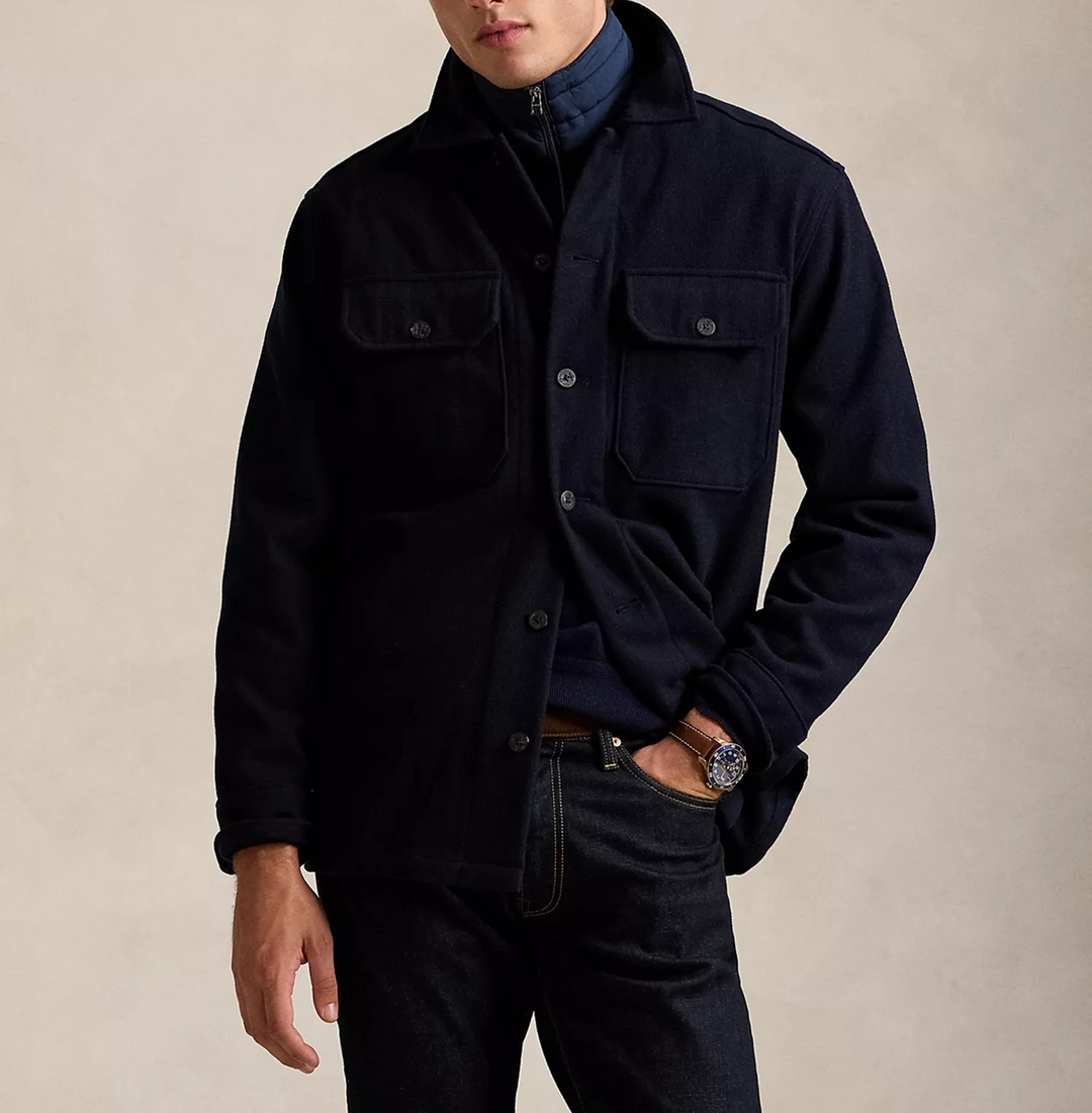 Polo Ralph Lauren Wool Blend Utilitarian Twill Shirt MSRP $428