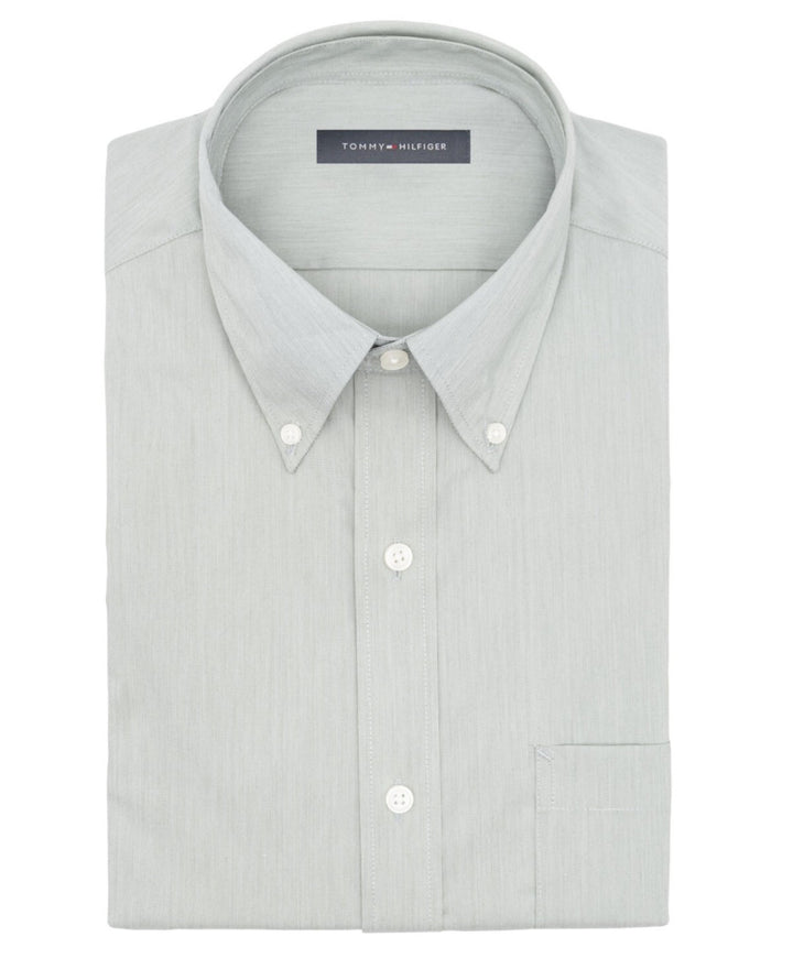 Tommy Hilfiger Regular Fit Wrinkle Resistant Stretch Dress Shirt MSRP $75