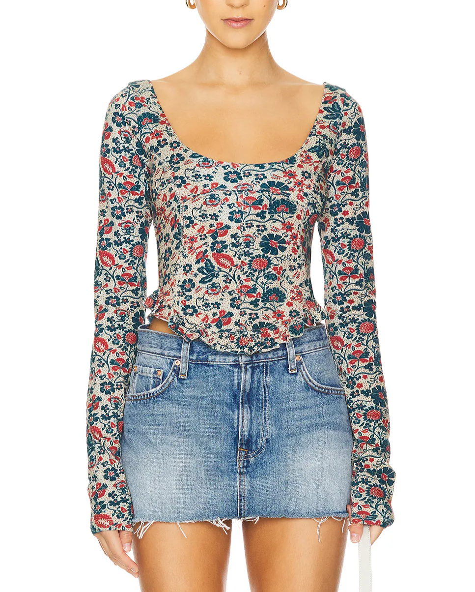 Free People Melanie Long Sleeve Top