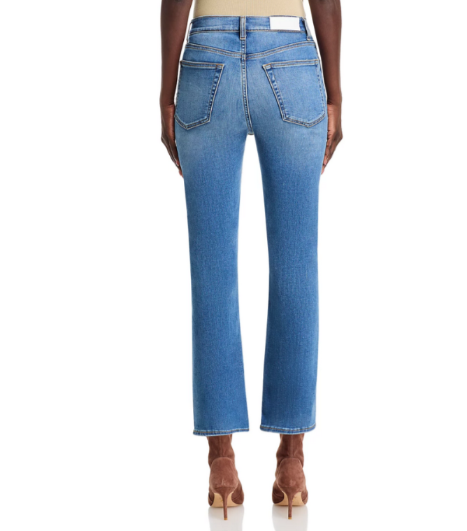 RE/DONE 70s High Rise Cropped Bootcut Jeans MSRP $295