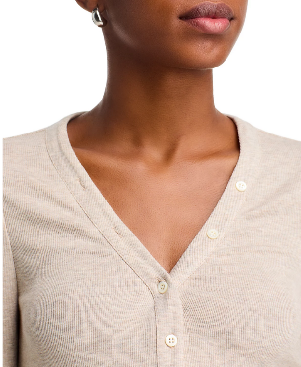 FRAME Slinky Henley Top MSRP $188