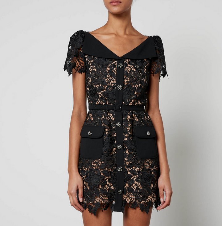 Self-Portrait Lace Mini Dress MSRP $510