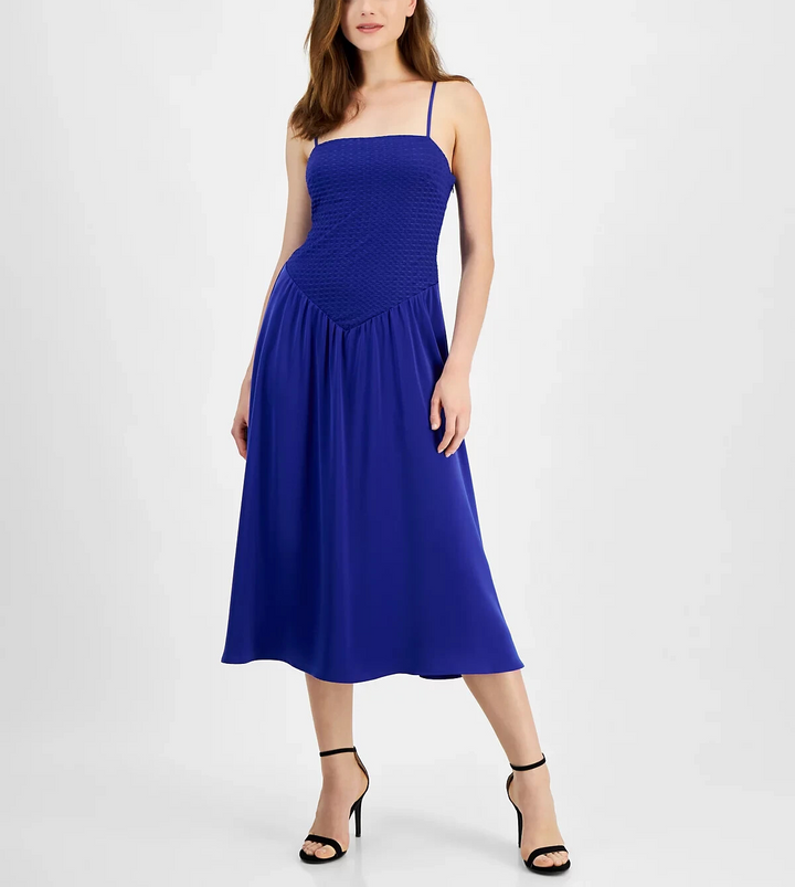 RACHEL Rachel Roy Dona Mixed Media A-Line Dress MSRP $159