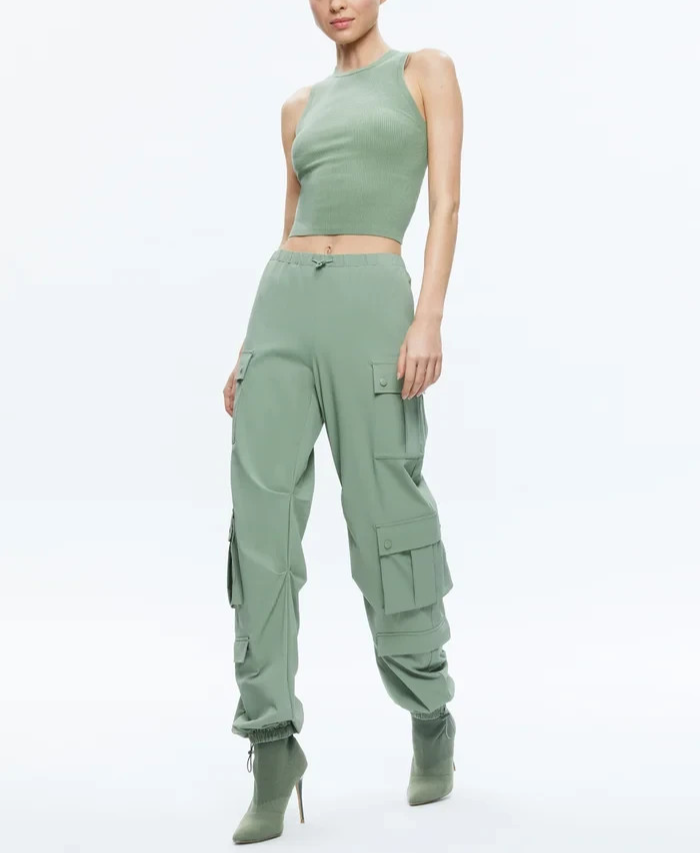 Alice + Olivia SHARA PARACHUTE CARGO PANT MSRP $440