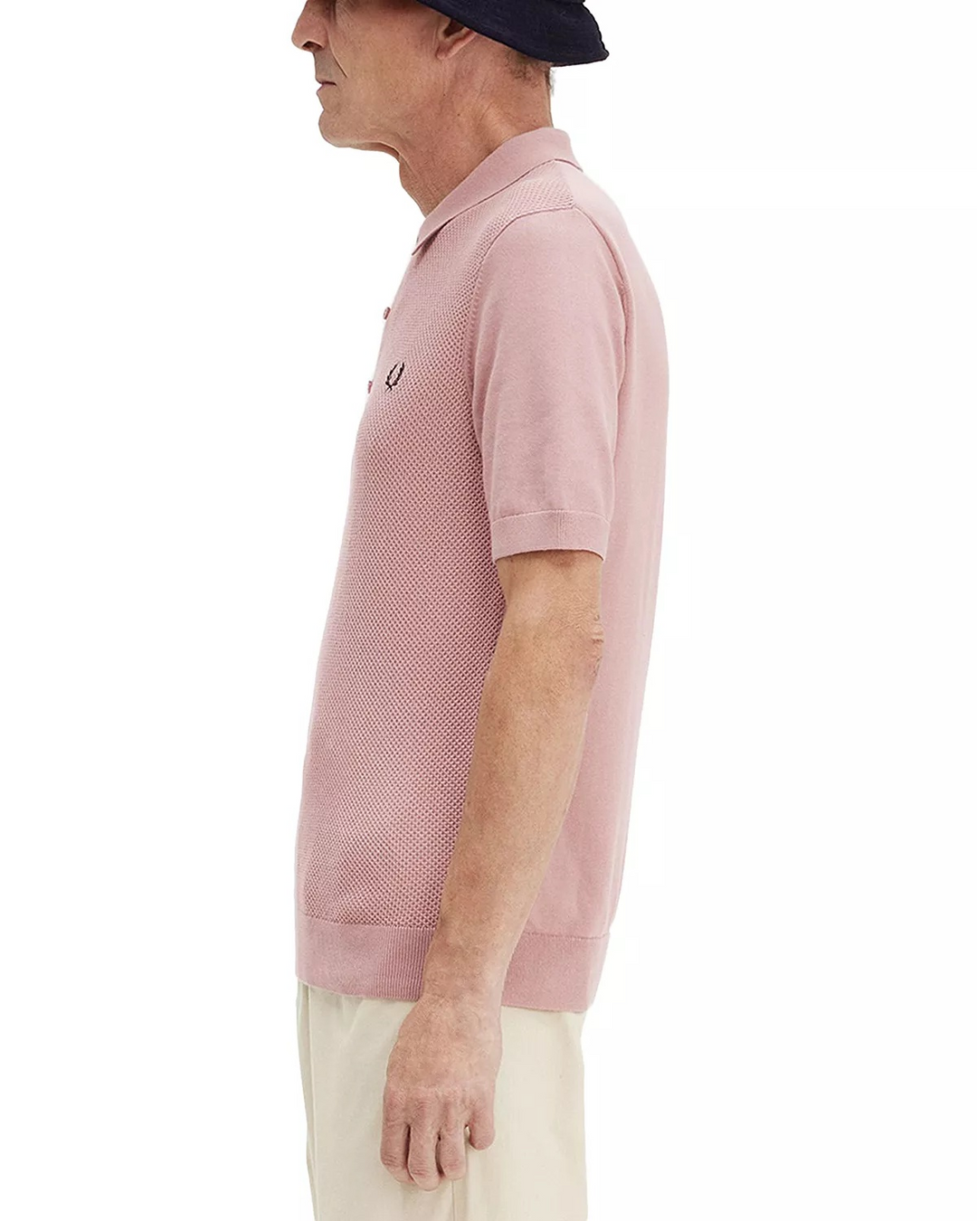 Fred Perry Cotton Textured Knit Regular Fit Polo Shirt MSRP $98
