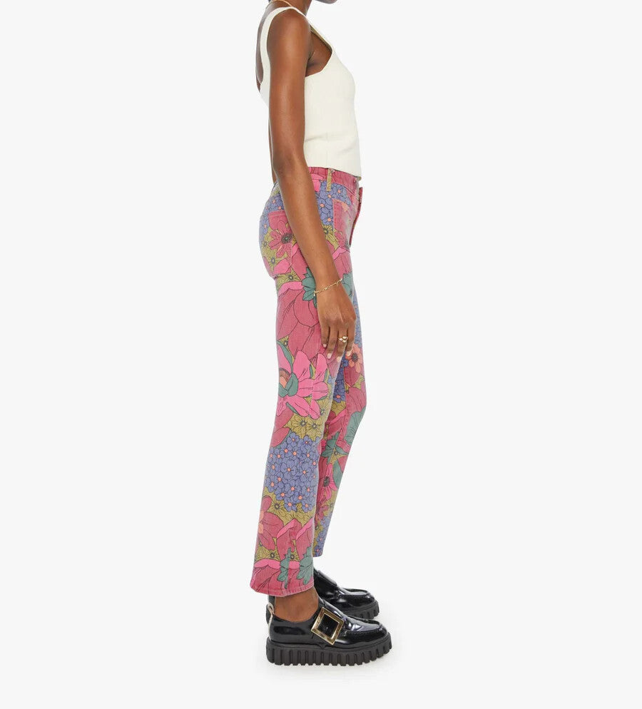 MOTHER the Patch Pocket Psychic Floral Insider Flood Jean MSRP $238