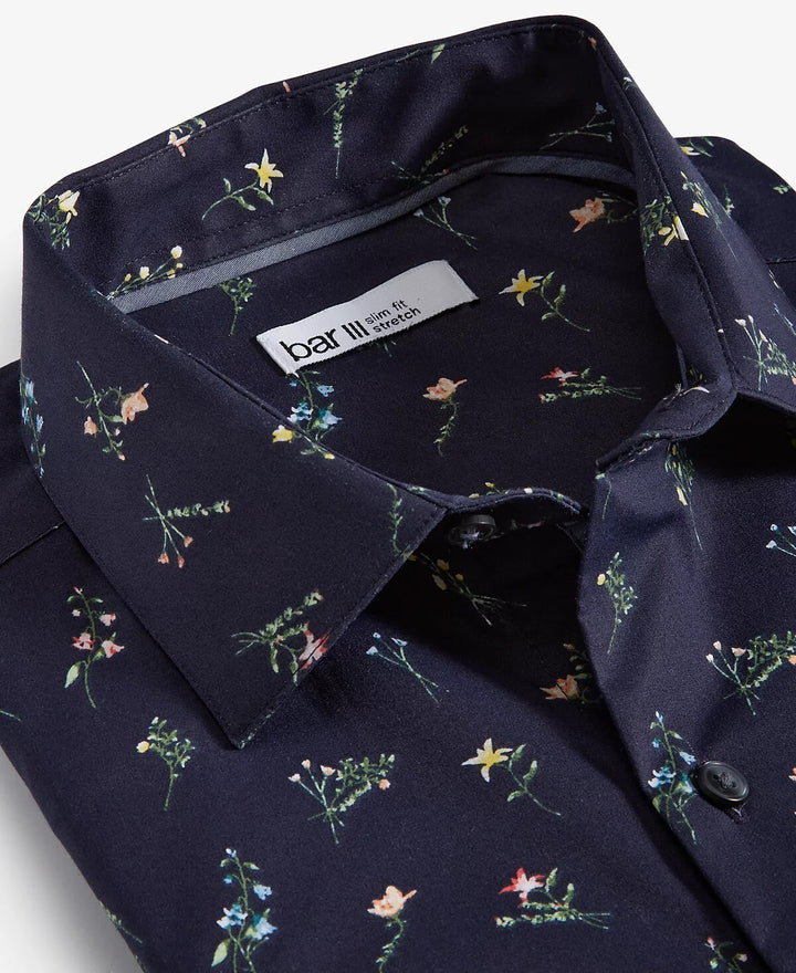 Bar III Slim-Fit Spring Garden Dress Shirt MSRP $70
