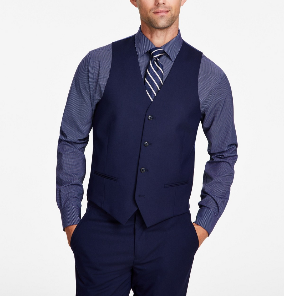 Alfani Slim-Fit Stretch Solid Suit Vest MSRP $115