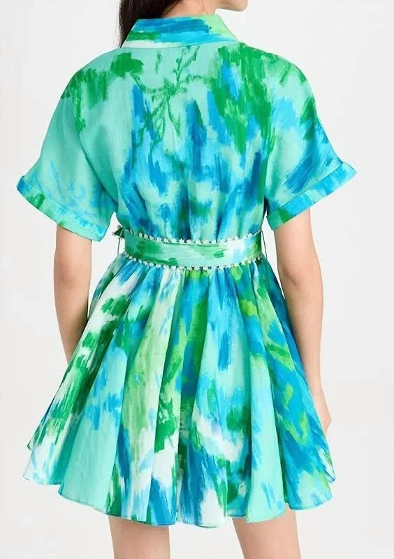 Hemant and Nandita Belted Mini Shirt Dress MSRP $398