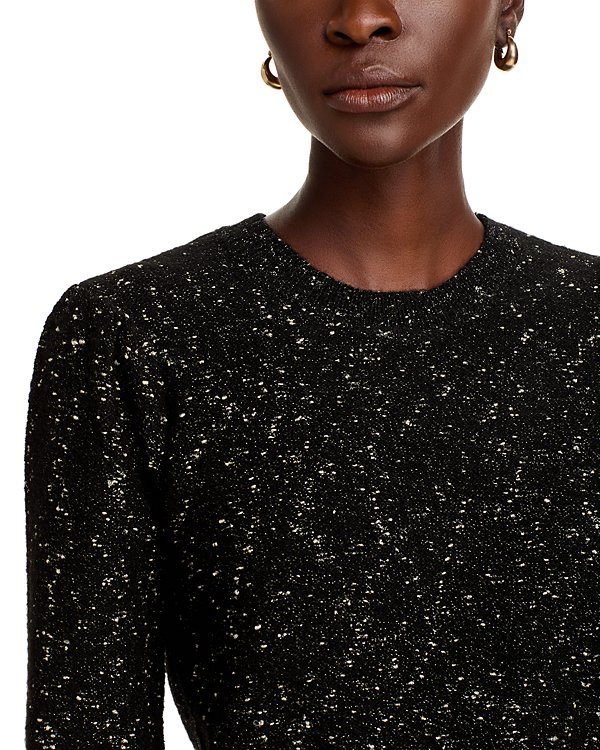 Single Thread Raised Metallic Slub Yarn Sweater MSRP $68