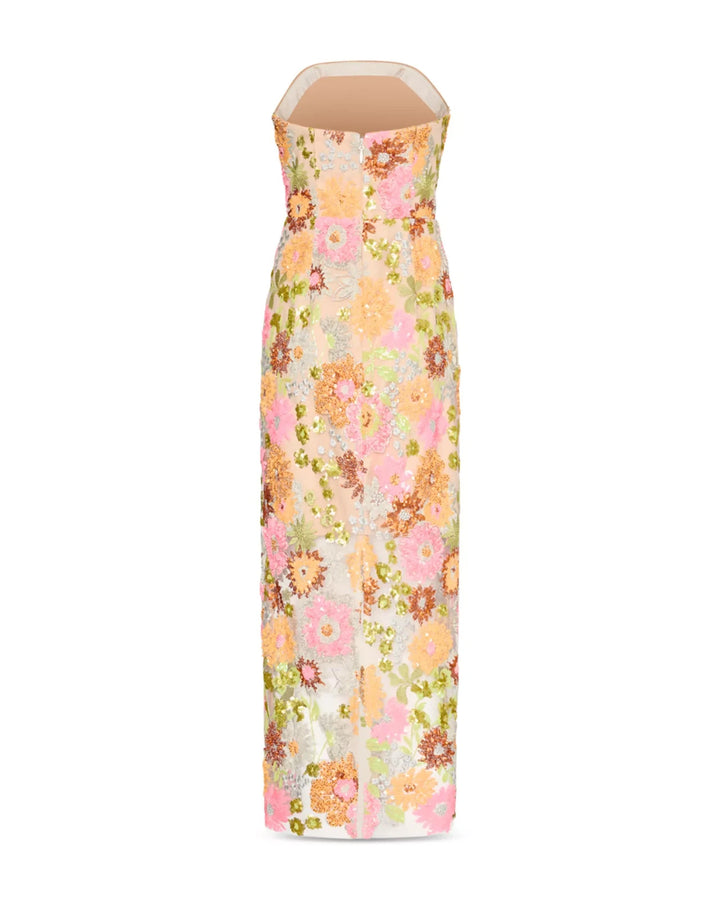 MILLY Kait Sequined Strapless Dress MSRP $695