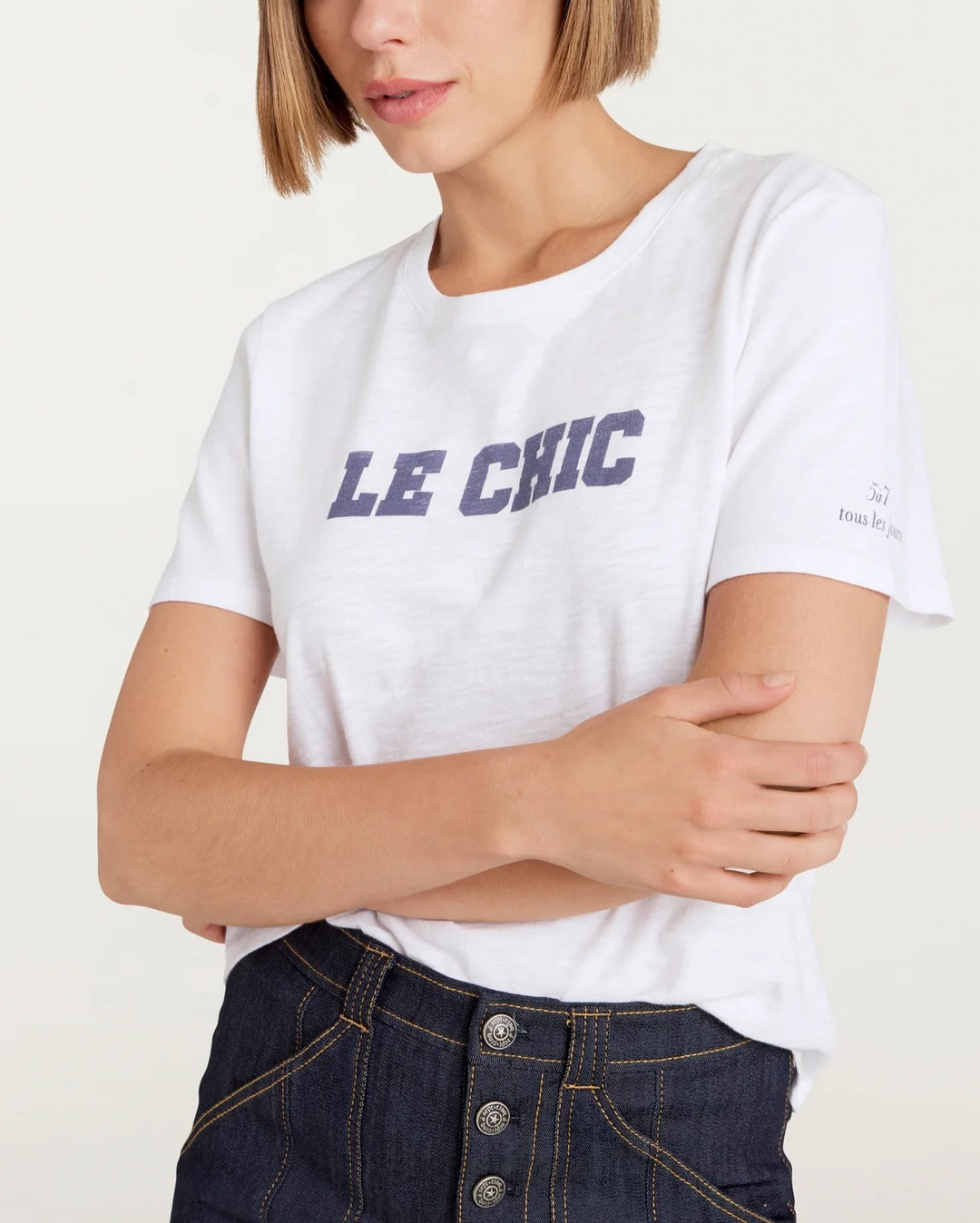 Cinq à Sept Le Chic Cotton Graphic T-Shirt MSRP $95