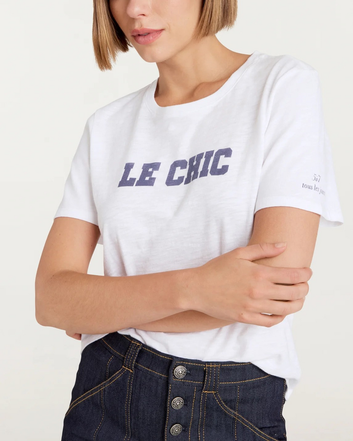 Cinq à Sept Le Chic Cotton Graphic T-Shirt MSRP $95