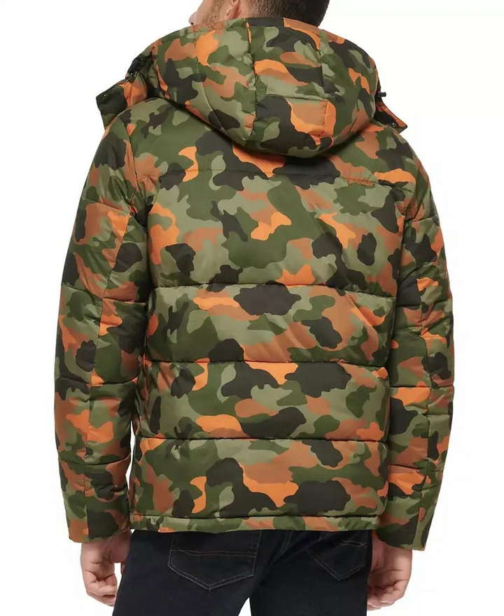 Club Room Men's Stretch Hooded Puffer Jacket MSRP $150