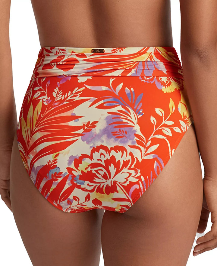 Lauren Ralph Lauren Semi-Shirred-Waistband Bikini Bottoms MSRP $ 80