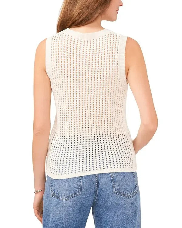 Vince Camuto Pointelle Tank Top MSRP $69