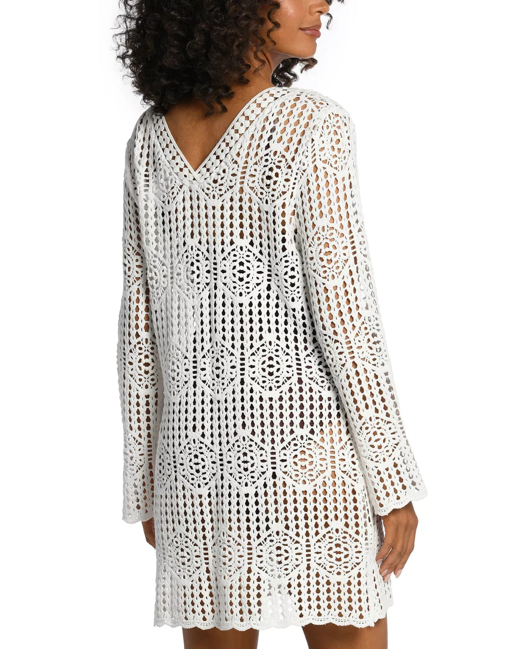 La Blanca Waverly Bell-Sleeve Cover-Up Dress MSRP $127