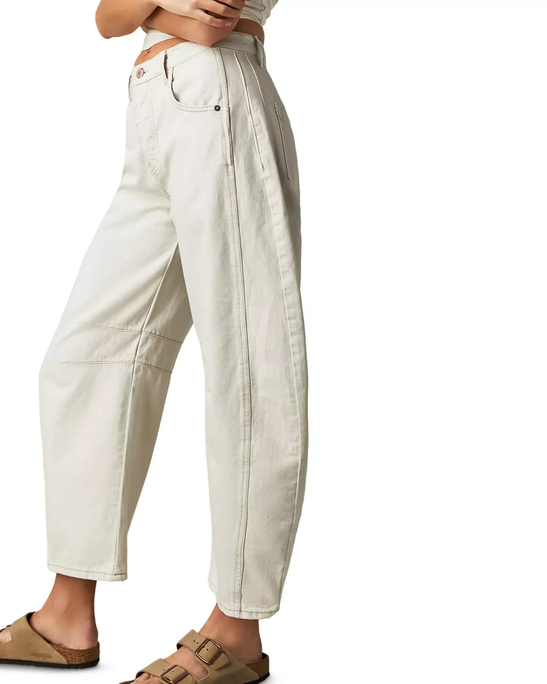 Free People We The Free Good Luck Mid Rise Barrel Jeans MSRP $98
