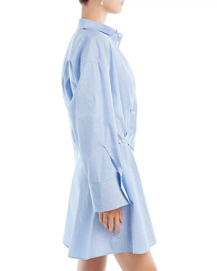 A.L.C. Madison Dress Shirt Style Faux Wrap Dress MSRP $395