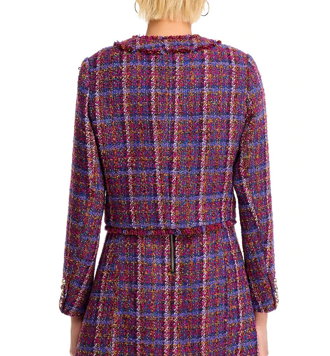 AQUA Tweed Cropped Jacket MSRP $128