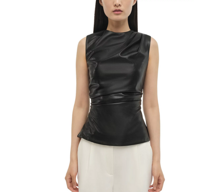 SIMKHAI Wynter Sleeveless Draped Top MSRP $425