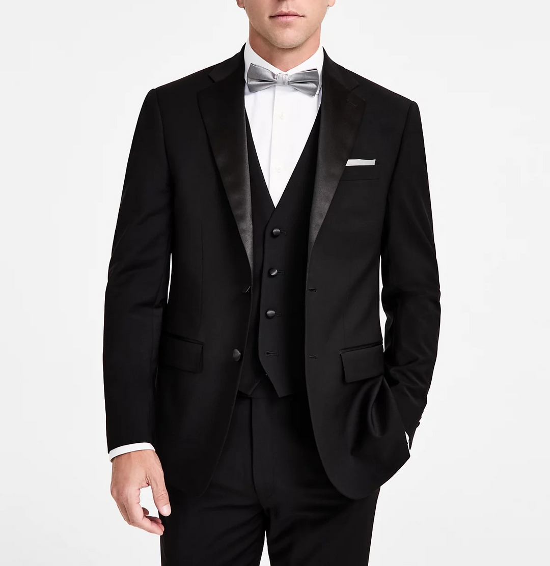 Calvin Klein Men's Slim-Fit Wool-Blend Tuxedo Jacket MSRP $450