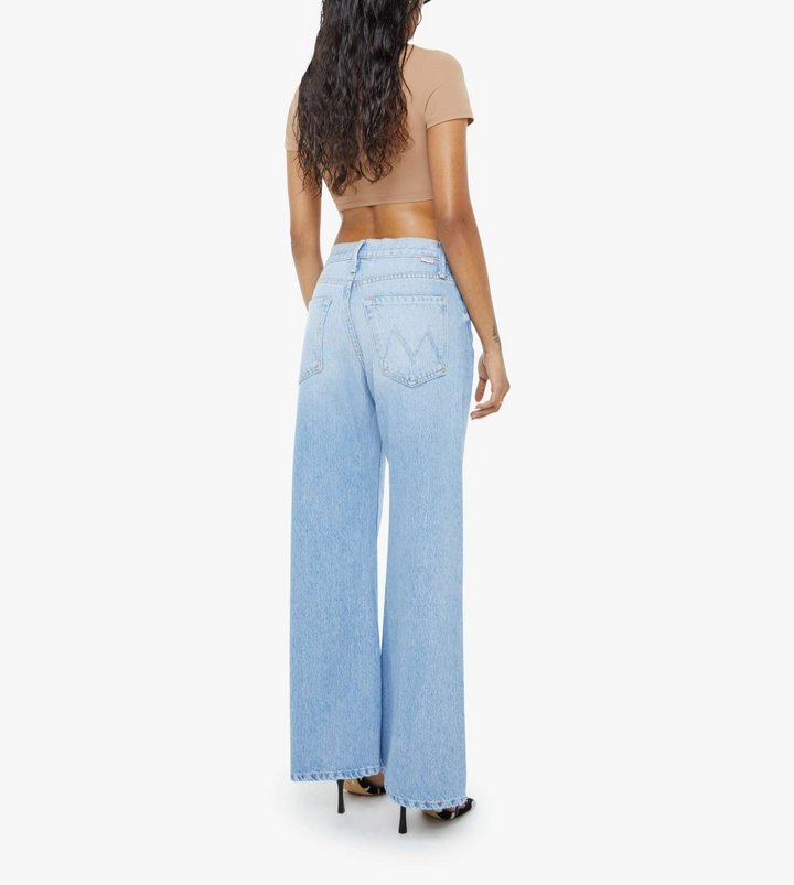 MOTHER Lil Lemon Twist High Rise Wide Leg Jeans MSRP $258